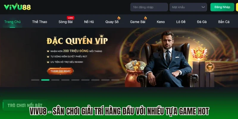 VIVU8 - Sân chơi giải trí hàng đầu với nhiều tựa game hot